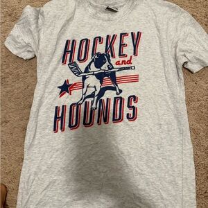 Gray Hockey and Hounds Graphic T-Shirt